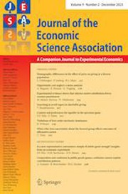 Journal of the Economic Science Association Volume 9 - Issue 2 -