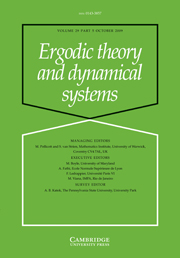 Ergodic Theory and Dynamical Systems Volume 29 - Issue 5 -