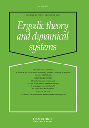 Ergodic Theory and Dynamical Systems Volume 29 - Issue 6 -