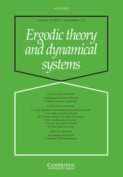 Ergodic Theory and Dynamical Systems Volume 39 - Issue 11 -