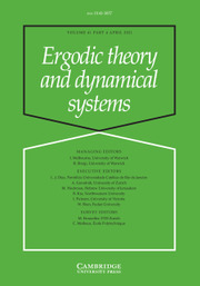 Ergodic Theory and Dynamical Systems Volume 41 - Issue 4 -