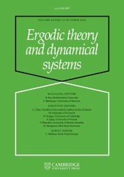 Ergodic Theory and Dynamical Systems Volume 44 - Issue 10 -