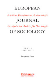 European Journal of Sociology / Archives Européennes de Sociologie Volume 55 - Issue 2 -