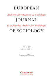 European Journal of Sociology / Archives Européennes de Sociologie Volume 57 - Issue 1 -