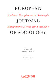 European Journal of Sociology / Archives Européennes de Sociologie Volume 58 - Issue 1 -