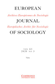 European Journal of Sociology / Archives Européennes de Sociologie Volume 61 - Issue 3 -