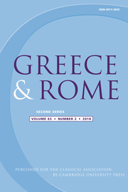 Greece & Rome Volume 65 - Issue 2 -