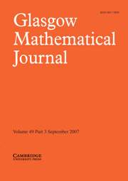 Glasgow Mathematical Journal Volume 49 - Issue 3 -