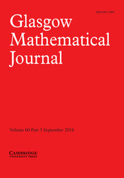 Glasgow Mathematical Journal Volume 60 - Issue 3 -