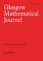 Glasgow Mathematical Journal Volume 66 - Issue 3 -