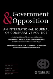 Government and Opposition Volume 59 - Special Issue4 -  The Populist Radical Right and the Pandemic