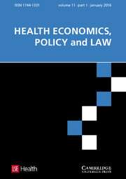 Health Economics, Policy and Law Volume 11 - Issue 1 -