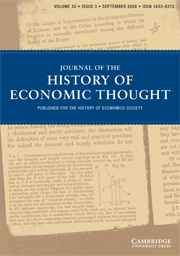 Journal of the History of Economic Thought Volume 30 - Issue 3 -