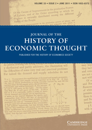 Journal of the History of Economic Thought Volume 33 - Issue 2 -