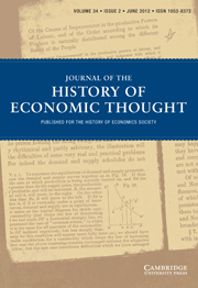 Journal of the History of Economic Thought Volume 34 - Issue 2 -