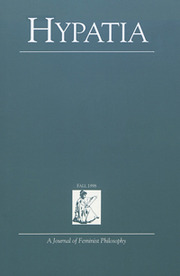 Hypatia Volume 13 - Issue 4 -  Special Issue: Border Crossings: Multiculturalism and Postcolonial Challenges, Part 2