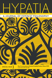 Hypatia Volume 30 - Issue 1 -  Special Issue: New Conversations in Feminist Disability Studies