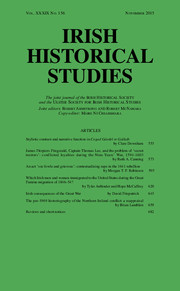 Irish Historical Studies Volume 39 - Issue 156 -