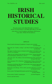 Irish Historical Studies Volume 42 - Issue 161 -