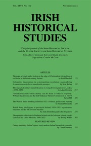 Irish Historical Studies Volume 47 - Issue 172 -