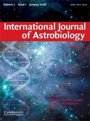 International Journal of Astrobiology Volume 7 - Issue 1 -