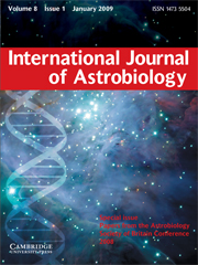 International Journal of Astrobiology Volume 8 - Issue 1 -  Papers from the Astrobiology Society of Britain Conference 2008