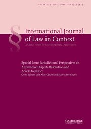 International  Journal of Law in Context Volume 16 - Special Issue2 -  Jurisdictional Perspectives on Alternative Dispute Resolution and Access to Justice