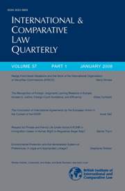 International & Comparative Law Quarterly Volume 57 - Issue 1 -