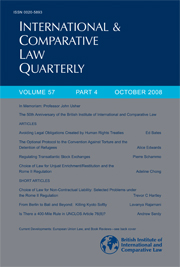 International & Comparative Law Quarterly Volume 57 - Issue 4 -