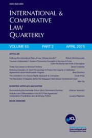 International & Comparative Law Quarterly Volume 65 - Issue 2 -