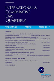 International & Comparative Law Quarterly Volume 66 - Issue 2 -