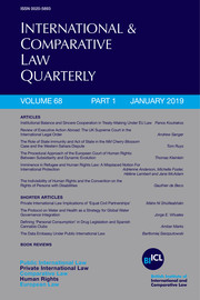 International & Comparative Law Quarterly Volume 68 - Issue 1 -