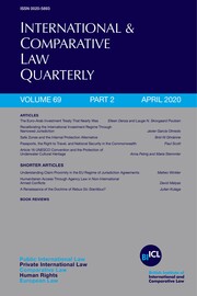 International & Comparative Law Quarterly Volume 69 - Issue 2 -