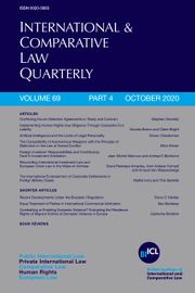 International & Comparative Law Quarterly Volume 69 - Issue 4 -