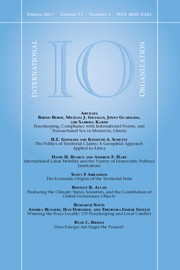 International Organization Volume 71 - Issue 1 -