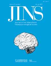 Journal of the International Neuropsychological Society Volume 10 - Issue 1 -