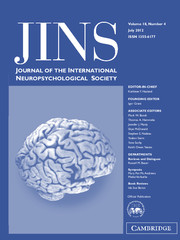 Journal of the International Neuropsychological Society Volume 18 - Issue 4 -