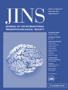 Journal of the International Neuropsychological Society Volume 18 - Issue 6 -