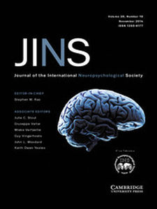 Journal of the International Neuropsychological Society Volume 20 - Issue 10 -