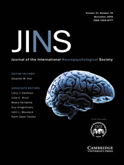 Journal of the International Neuropsychological Society Volume 21 - Special Issue10 -  Physical Activity and Brain Plasticity