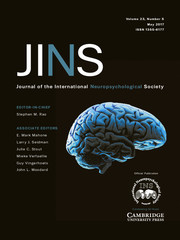 Journal of the International Neuropsychological Society Volume 23 - Issue 5 -