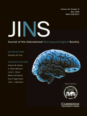 Journal of the International Neuropsychological Society Volume 24 - Issue 5 -