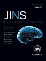 Journal of the International Neuropsychological Society Volume 25 - Issue 2 -