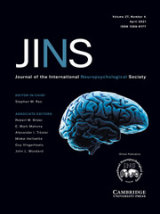 Journal of the International Neuropsychological Society Volume 27 - Issue 4 -