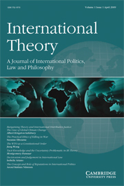 International Theory Volume 1 - Issue 1 -