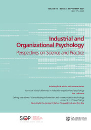 Industrial and Organizational Psychology Volume 14 - Issue 3 -