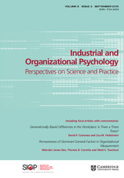 Industrial and Organizational Psychology Volume 8 - Issue 3 -