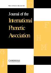 Journal of the International Phonetic Association Volume 34 - Issue 2 -