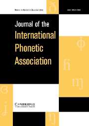 Journal of the International Phonetic Association Volume 36 - Issue 2 -