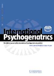 International Psychogeriatrics Volume 18 - Issue 1 -